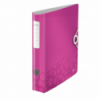 Biblioraft dublu plastifiat 50mm 180Â° roz metalizat, LEITZ Active