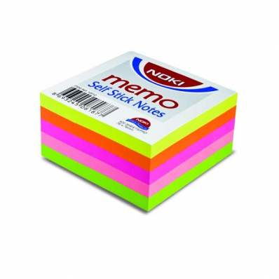 Notes adeziv 76x76mm 5 culori neon 400 file, NOKI