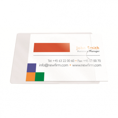 Buzunar adeziv pentru carti de vizita acces lateral 60x95mm 10 buc/set, PROBECO