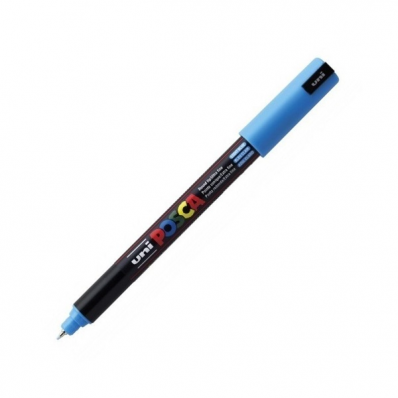 Marker pentru desen 0.7mm bleu varf metalic, UNI Posca PC-1MR