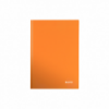 Caiet A5 80 file matematica coperti rigide portocaliu metalizat, LEITZ WoW