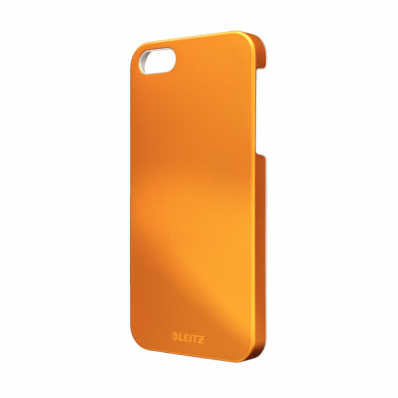 Carcasa iPhone 5 portocalie metalizat, LEITZ WoW Complete