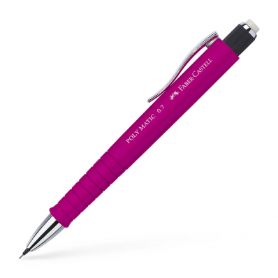 Creion mecanic 0.7mm corp roz,FABER-CASTELL Poly Matic