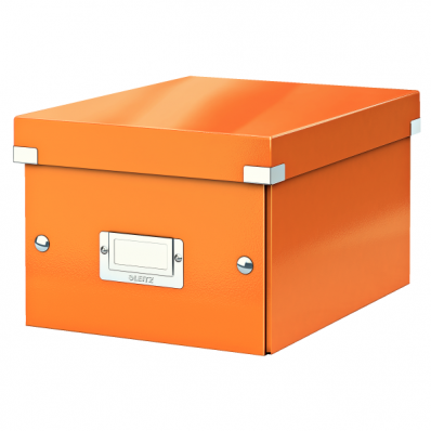 Cutie arhivare mica portocalie, LEITZ WoW Click&Store
