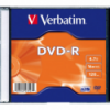 DVD-R 4.7Gb 16x slimcase, VERBATIM Matt Silver